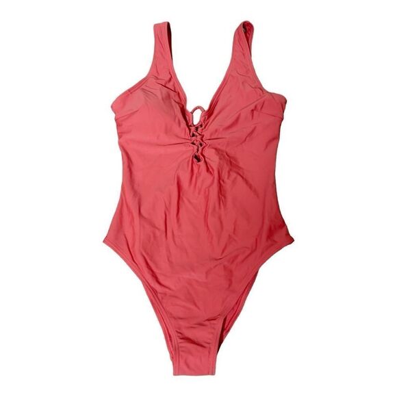 Cupshe Women’s Crisscross Front Burnt Orange One Piece Swimsuit Size Large NWT - Picture 1 of 6
